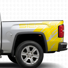 Markenbedrucktes, Used-Look Seitenvinyl-Aufkleber-Set für GMC Sierra 2016_5