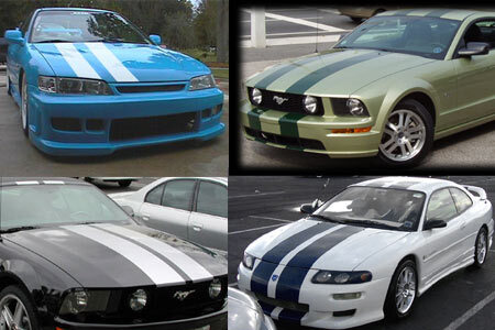 Doppelter Rennstreifen-Kit Aufkleber
