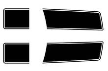 Gmc Sierra (2014–2014) individuelles Vinyl-Aufkleber-Wrap-Set – Rennstreifen
 2