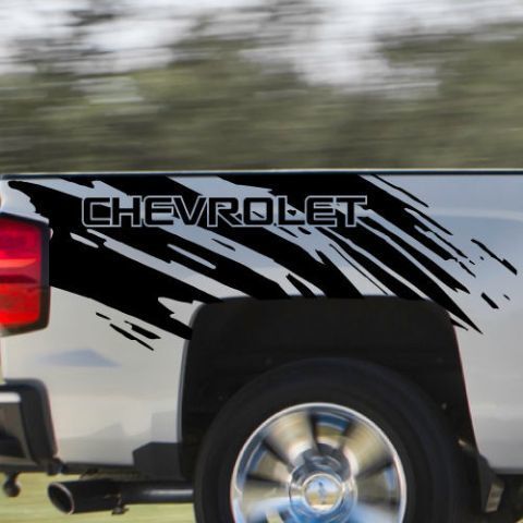 Chevrolet Chevy Splash Grunge Logo Truck Vinyl Aufkleber Aufkleber Bett Grafik
