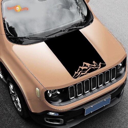 Mountain Yeti Bigfoot Hauben-Vinylaufkleber für Jeep Renegade