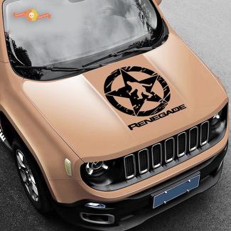 Jeep Renegade Yeti Sasquatch Army Star Distressed Vinyl Aufkleber Aufkleber Seite SUV
