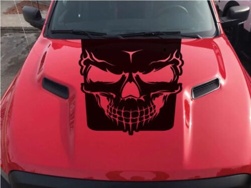 Totenkopf Hauben Vinylaufkleber Sticker für RAM 1500 Rebel 2015-2017