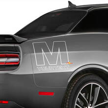 Mopar M Logo Vinyl-Aufkleber Rückseite für Dodge Challenger_2