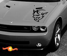 Dodge Demon Challenger SRT Hood Scoop Logo Auto Vinyl Aufkleber Grafik Aufkleber 2