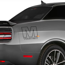 Mopar M Logo Rear Side Vinyl Aufkleber Decal 2 für Dodge Challenger 3