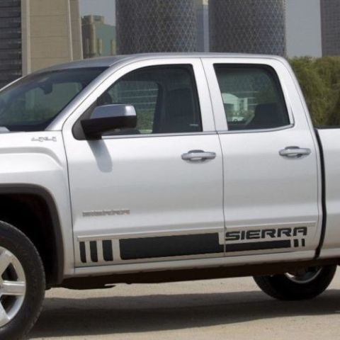Streifen mit Sierra-Schriftzug Seiten-Tür Vinyl-Aufkleber für GMC Sierra