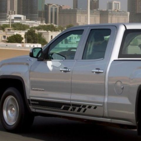 Sierra Beschriftung Geometrische Seiten Türverkleidungsstreifen Aufkleber Decal Grafiken 2 für GMC Sierra