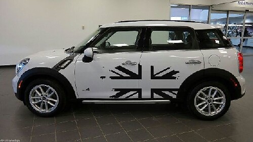 UK-Flagge, britischer Mini Cooper, grafischer Aufkleber, Aufkleber, Vinyl für LKW-Fahrzeuge