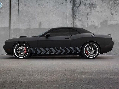 Verschlissene Pfeil-Streifen Seiten Vinyl-Aufkleber für Dodge Challenger