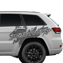 Benutzerdefinierter Text Spritzfleck Hecktür Seitenaufkleber Aufkleber für Jeep Cherokee Trailhawk_2