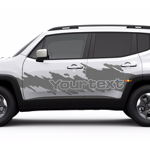 Benutzerdefinierter Text Spritzfleck Grafik Seitentüren Vinylaufkleber für Jeep Renegade 2