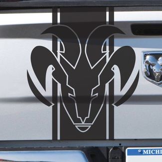 Dodge Ram Stripe Logo Grafik Aufkleber Aufkleber Aufkleber Seiten- oder Heck-LKW-Vinyl-Bett