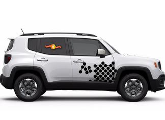 Formen Kreise Retro Puzzle Grafik Aufkleber Aufkleber LKW Fahrzeug SUV Renegade Car