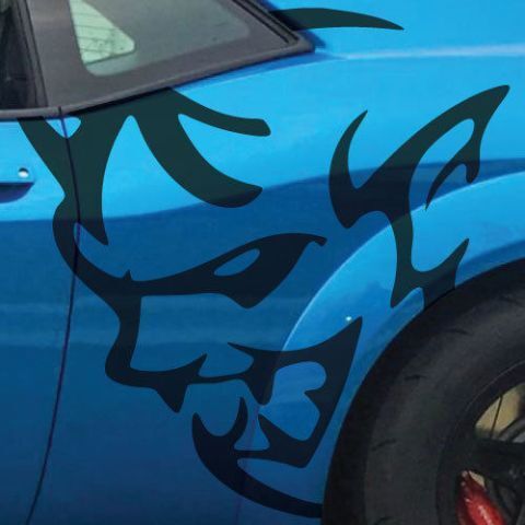 Demon Style Seitliche Vinyl-Aufklebersatz für Dodge Challenger