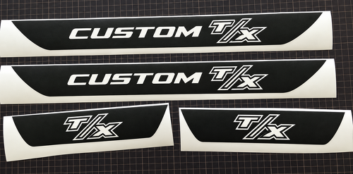 CUSTOM T/X Vierteiliges Türschweller-Set Tür Vinyl Aufkleber Sticker für Dodge Charger 2006-2018