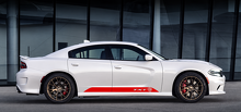 TXT Custom Cat Kopf Akzentstreifen Paar Schweller Vinyl Aufkleber Sticker für Dodge Charger_2