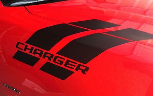 Markierte Kotflügel-Hash-Streifen Vinylaufkleber für Dodge Charger 2012-2018_1