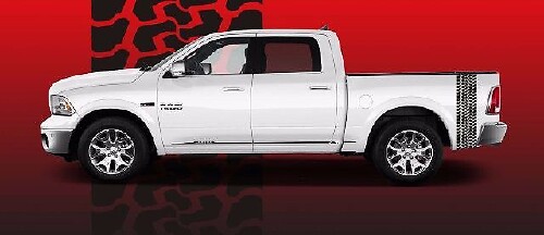 Reifenprofil-Streifen Seitlicher Vinyl-Aufkleber für RAM 1500 Rebel, TRX