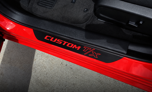 CUSTOM T/X Gemischtes Lettering Vierteiliges Türschweller-Set Tür Vinyl-Aufkleber Sticker für Dodge Charger 2006-2018