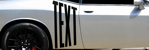 TEXT Hohe Kompakte Schriftzüge Paar Tür Vinyl Aufkleber für Dodge Challenger