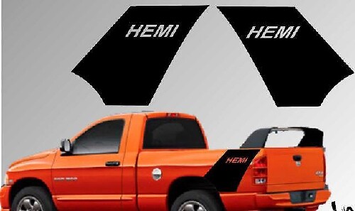 Hemi Seitlicher Vinyl-Aufkleber Satz für Dodge Ram Daytona 1500 2500