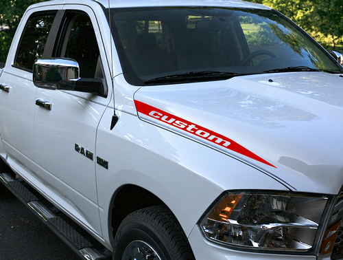 individuelle Kantenstreifen Motorhauben-Vinylaufkleber für RAM 1500 2023