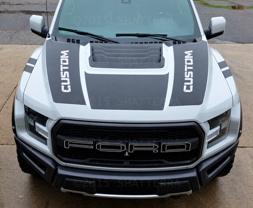 INDIVIDUELLE Dual Blackout Panels Motorhauben Vinyl Aufkleber Sticker für Ford F-150 2017