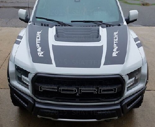 Duale Motorhauben Grafik Vinylstreifen Predator Svt Rph-003 Aufkleber für Ford F-150 Raptor