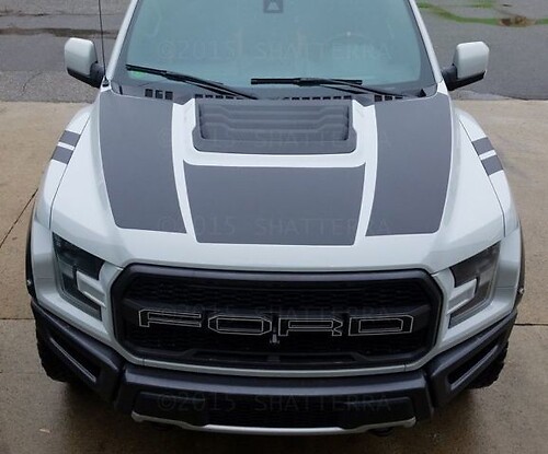 2017 Ford Raptor F-150 Dual Hood Grafik Vinyl Streifen Aufkleber Aufkleber Predator Svt Rph-002
