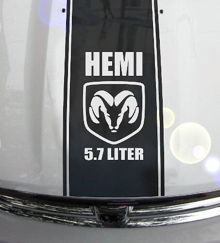 Ram Truck 1500 2500 3500 Motorhaube Streifen Vinyl Aufkleber Aufkleber Grafik DH-008A