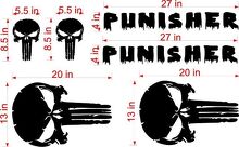 Punisher Skull Tür- und Motorhauben-Vinyl-Aufkleberset für Jeep Wrangler_2