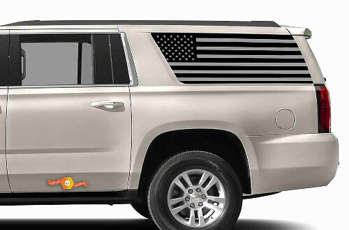Amerikanische Flaggen-Heckseitenfenster-Vinylaufkleber für Chevy Suburban GMC Yukon Denali XL
