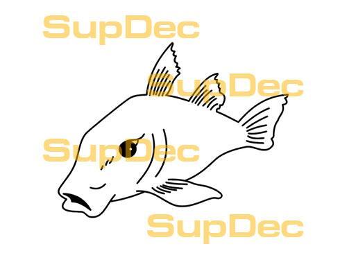 FISCH Vinyl Kunst Wand Fenster Badezimmer Aufkleber Abziehbar #3
