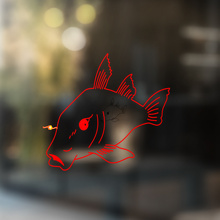 FISCH Vinyl Kunst Wand Fenster Badezimmer Aufkleber Abziehbar #3
_2