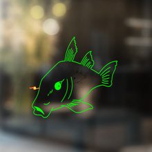 FISCH Vinyl Kunst Wand Fenster Badezimmer Aufkleber Abziehbar #3
_3