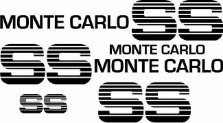 83 84 Chevy SS Monte Carlo Super Sport Choo Choo Custom Deluxe Vinyl-Aufkleber-Kit