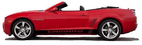 Gebrandetes Rocker Panel Streifen Vinyl-Aufkleber Set für Chevrolet Camaro 2010-2015