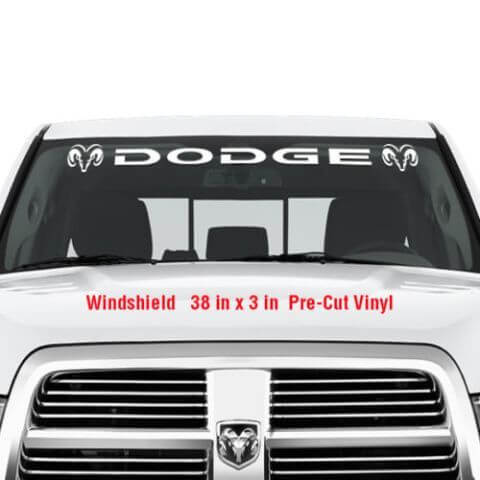 Dodge Logo Windshield Vinyl Aufkleber für Dodge Truck