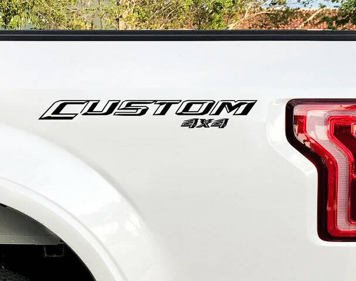 BENUTZERDEFINIERTES 4X4 Winkelbeschriftung Bettschale Vinyl-Aufkleber für Musclecar LKW 2015 2016