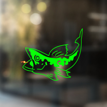 Largemouth-Barsch Fisch Universeller Vinyl-Aufkleber_2