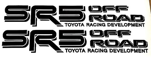 Schwarz Toyota Trd Sr5 Geländewagen 4 x 4 Toyota Racing Tacoma Aufkleber Aufkleber Vinyl
