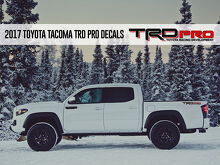 TRD PRO Toyota Racing Development Tacoma Tundra Bettseiten-Vinyl-Aufkleber, 2 Farben 2