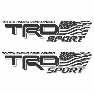 Toyota TRD Sport Racing Tacoma Tundra 2 Flagge US Aufkleber Vinyl Paar Aufkleber Truck j