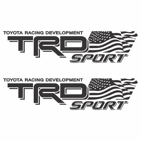 Toyota TRD Sport Racing Tacoma Tundra 2 Flagge US Aufkleber Vinyl Paar Aufkleber Truck j