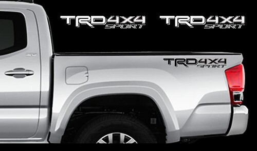 TRD 4x4 SPORT Aufkleber Toyota Tacoma Racing Truck Bett Vinyl Aufkleber X2 16-17