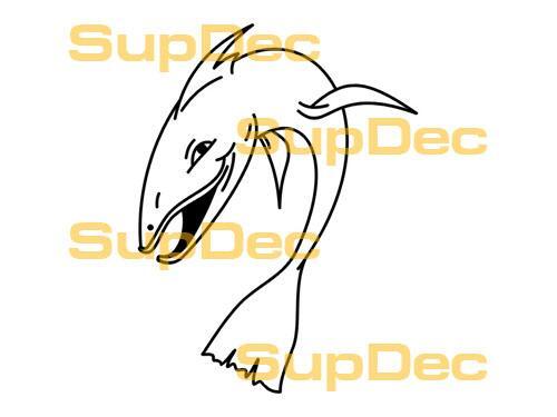 FISCH Vinyl Kunst Wand Fenster Badezimmer Aufkleber Aufkleber abnehmbar #7
