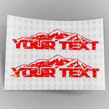 Benutzerdefinierter Text Berg Verkratzt Abgenutzter Motorhauben-Vinylaufkleber für Jeep Wrangler 3