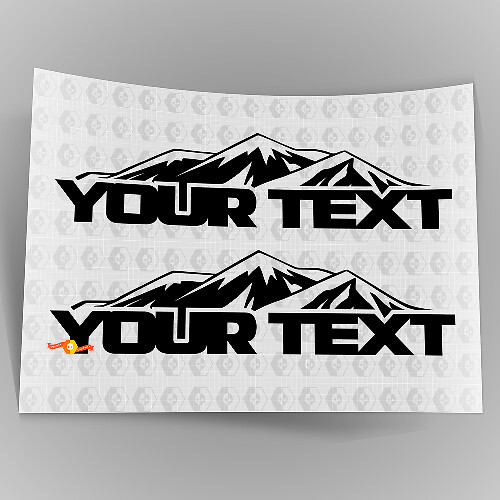 Individuelle Text Mountain Grafik Vinyl Aufkleber Sticker für Jeep Wrangler