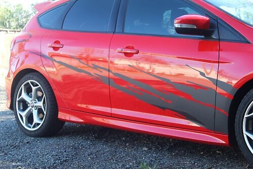 Seitliche Vinyl-Aufkleber Spritzschutz für Musclecar Focus 2012-2017